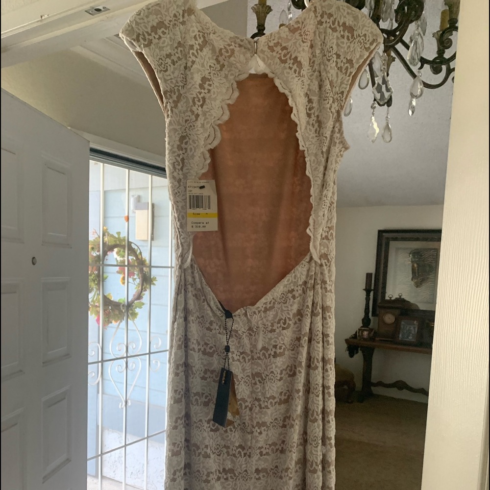 Designer couture dress open back